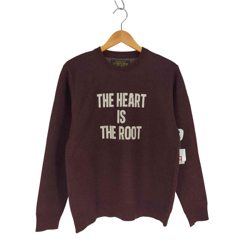 クラクトワークス Cluct Works THE HEART IS THE ROOT ウール アクリル クルーネック ニット セーター メンズ JPN:M